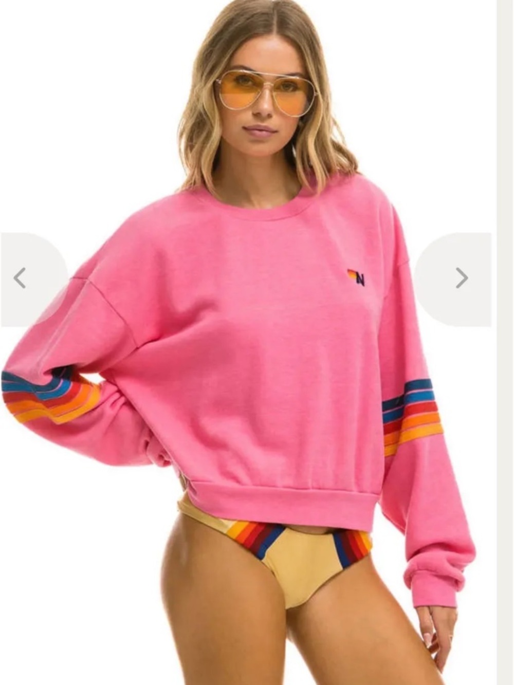 Pink Aviator Nation Crewneck
